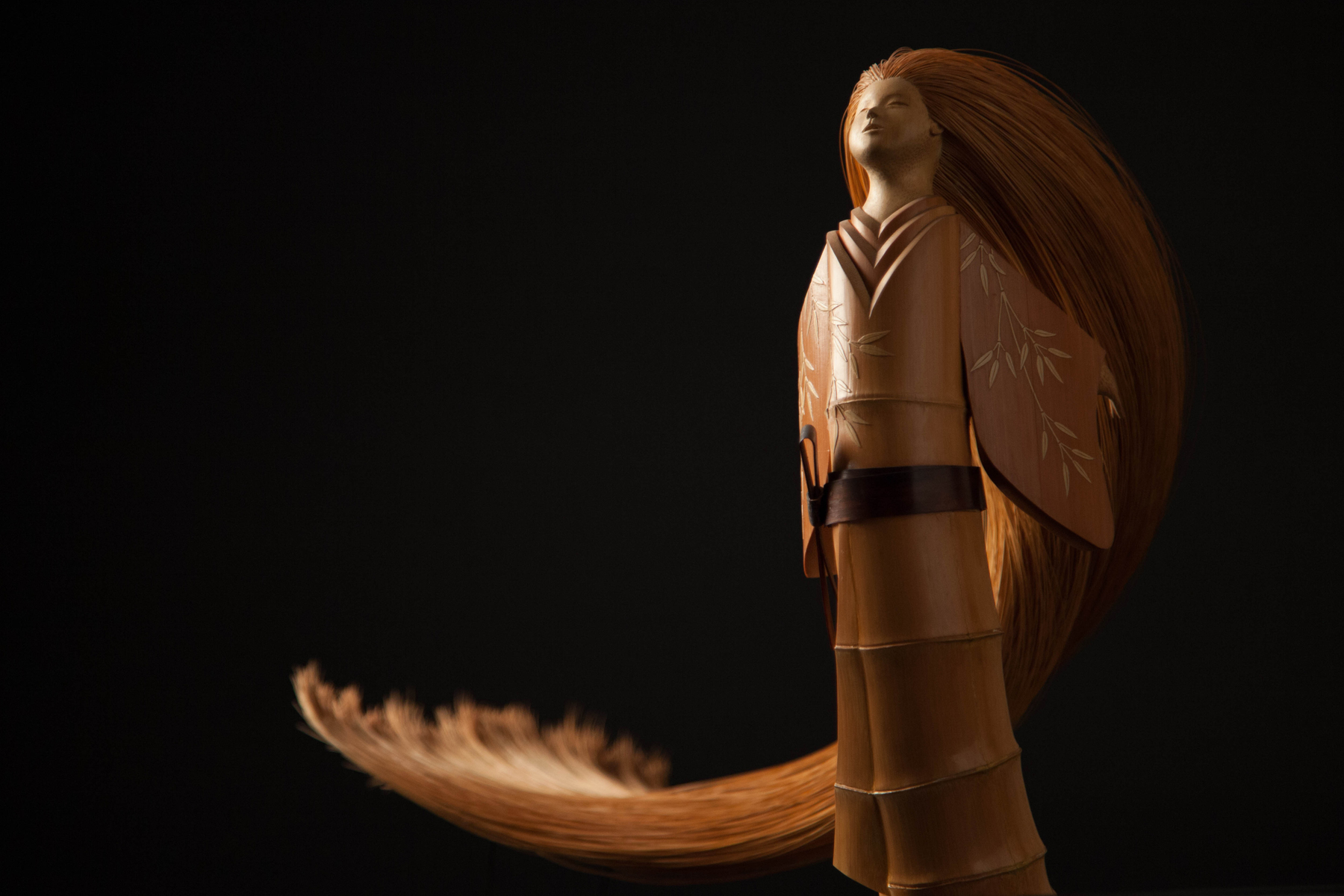 【香合　竹　兎】竹遊　共箱　越前竹細工 香合 竹 兎】竹遊 共箱 越前竹細工